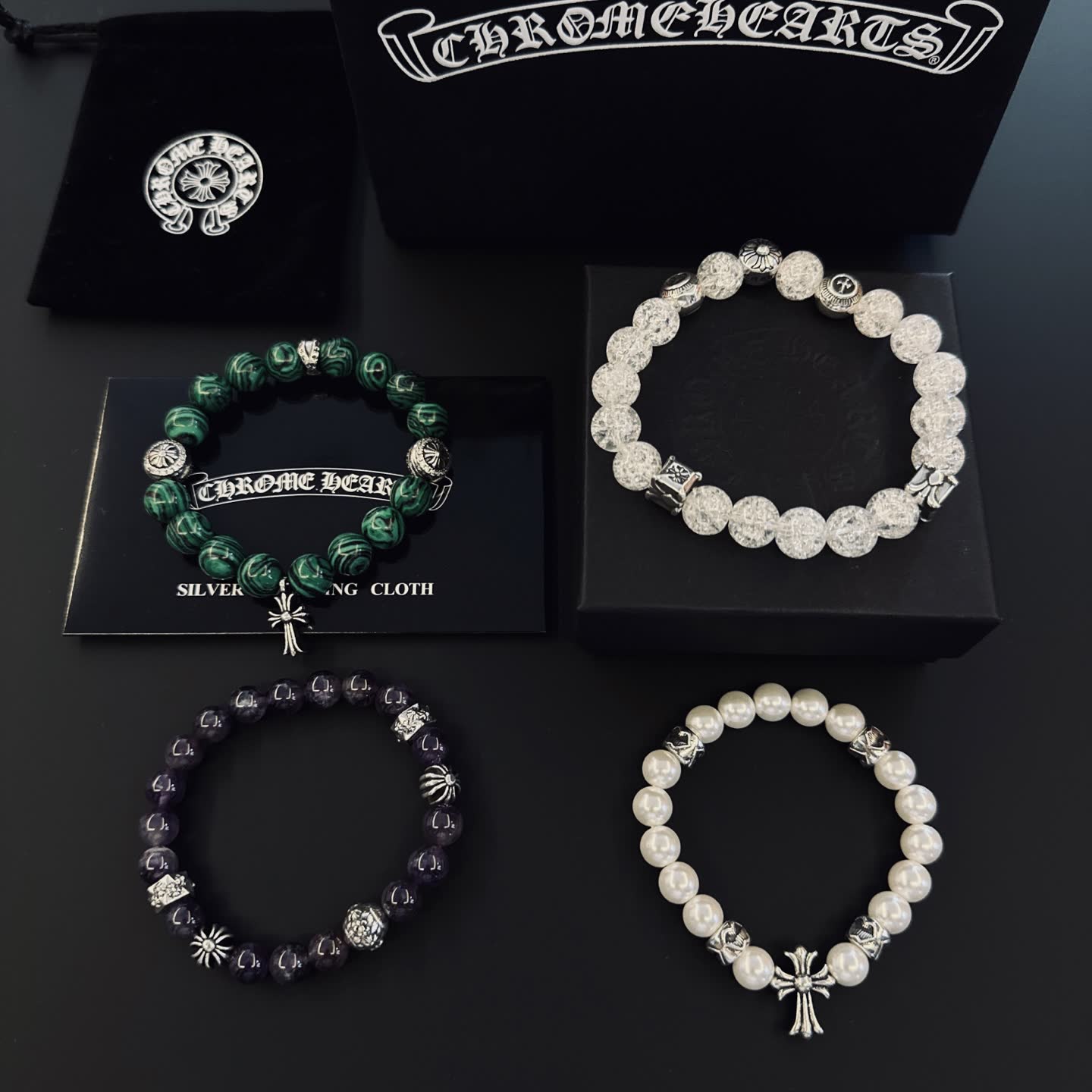 Chrome Hearts Beaded Bracelets Set Chrome Hearts Beaded Bracelets Set